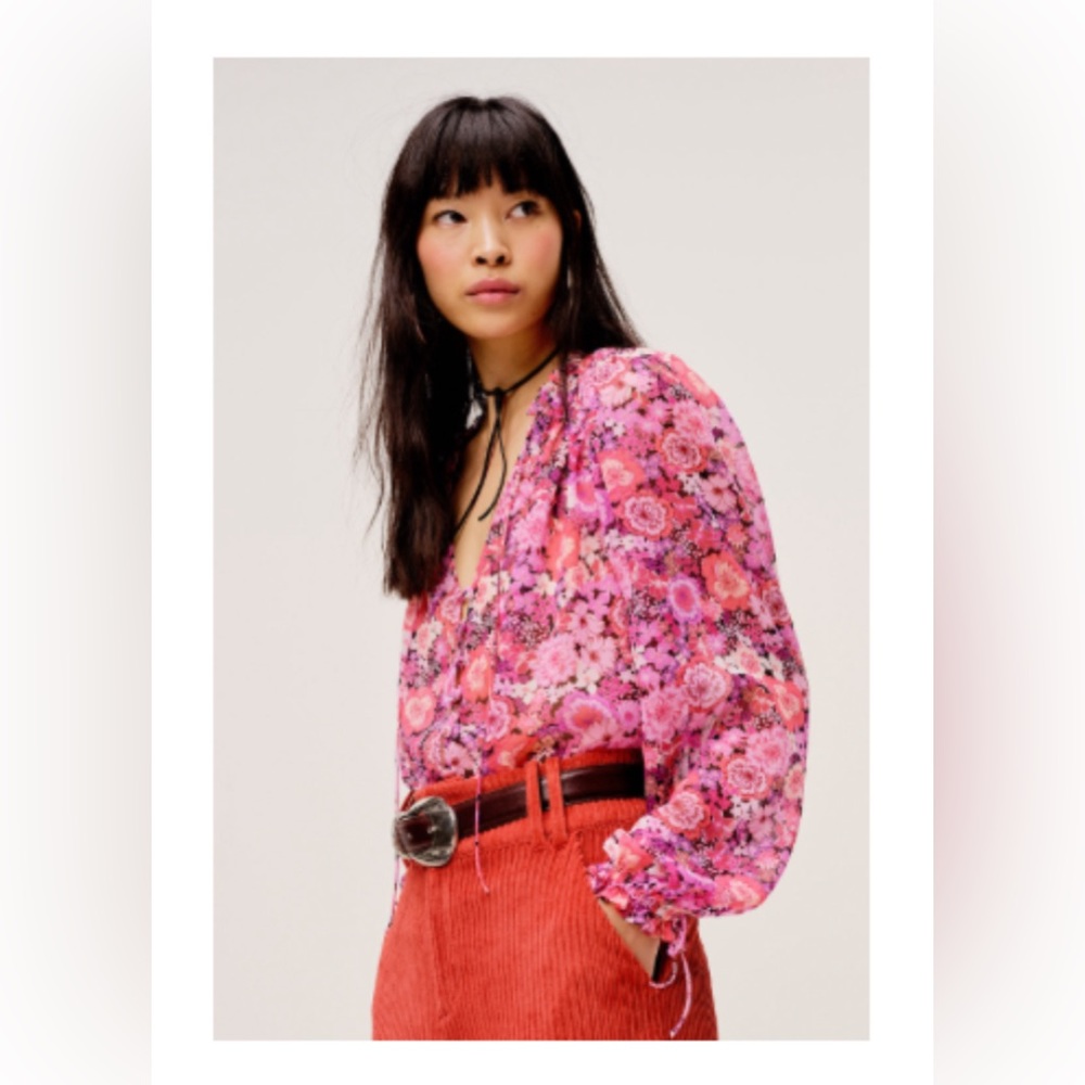 For Love and Lemons Grace Top in Carnation